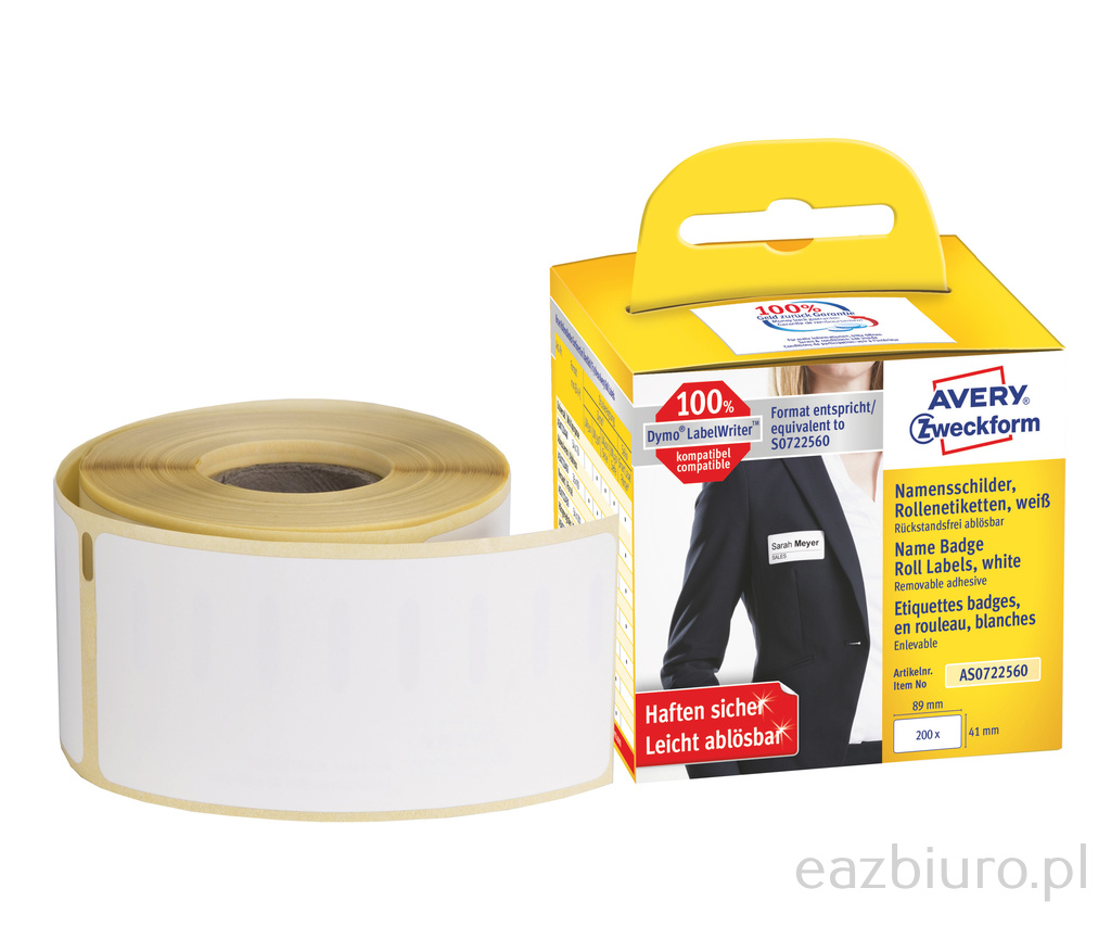 Identyfikatory imienne Avery Zweckform w rolce do drukarek termicznych, 200etyk./1rolka; | espryciarze.pl |Kup od ręki!