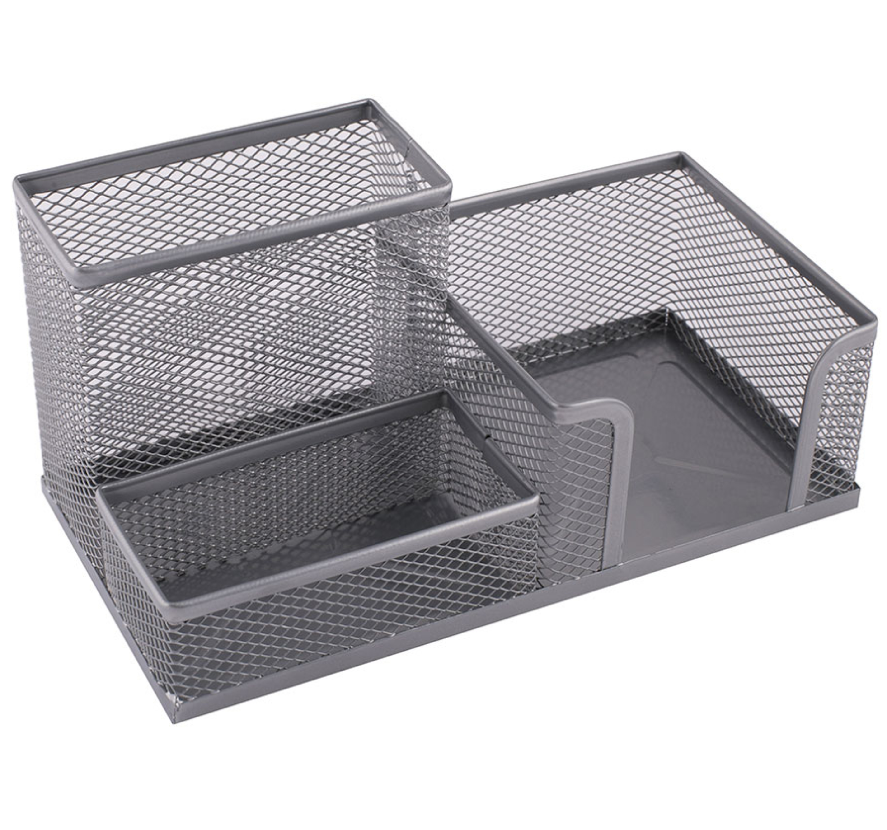 Przybornik na biurko siatka srebrny 205x103 x 98 mm | espryciarze.pl |Kup taniej!