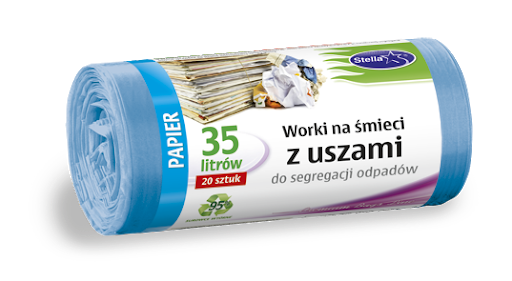 Worki z uszami Stella, do segregacji odpadów papierowych, 35 l, zestaw 20 sztuk., | espryciarze.pl |Zamów dziś!