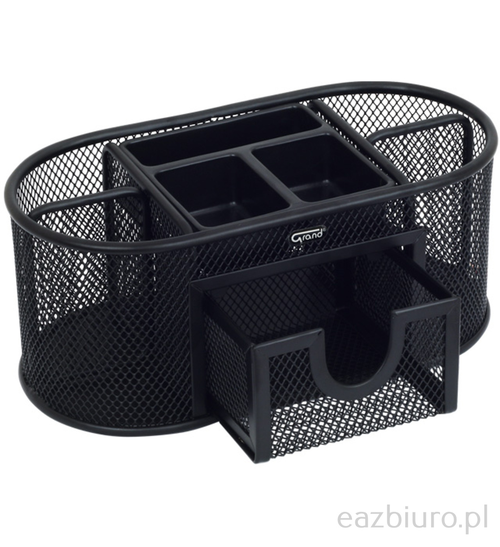 Przybornik na biurko Grand gr-1776 siatka metalowa czarny-matowy | espryciarze.pl |Działaj teraz!