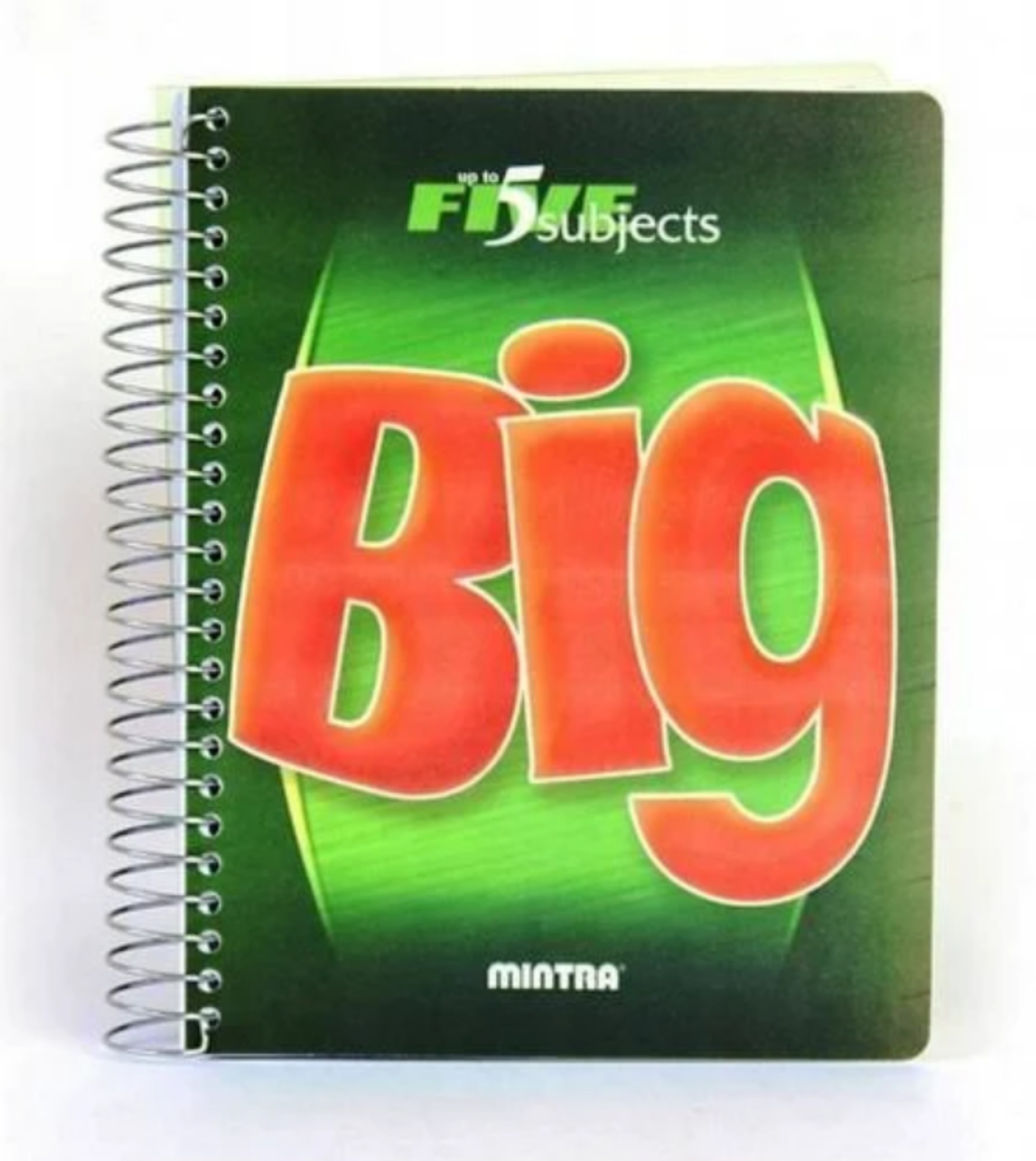 Kołonotatnik big, format A5, 160 kartek 80 g/m2, przekładki 4x40, linie, zielony | espryciarze.pl |Kliknij i kup!