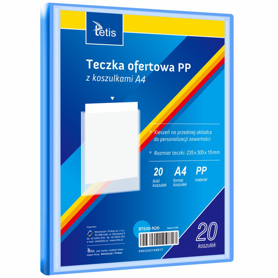 Teczka ofertowa A4 Tetis 15 mm niebieska | espryciarze.pl |Zamów dziś!