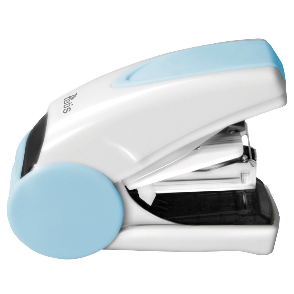 Mini zszywacz Tetis gv080 biało-niebieski | espryciarze.pl |Weź najlepszą cenę!