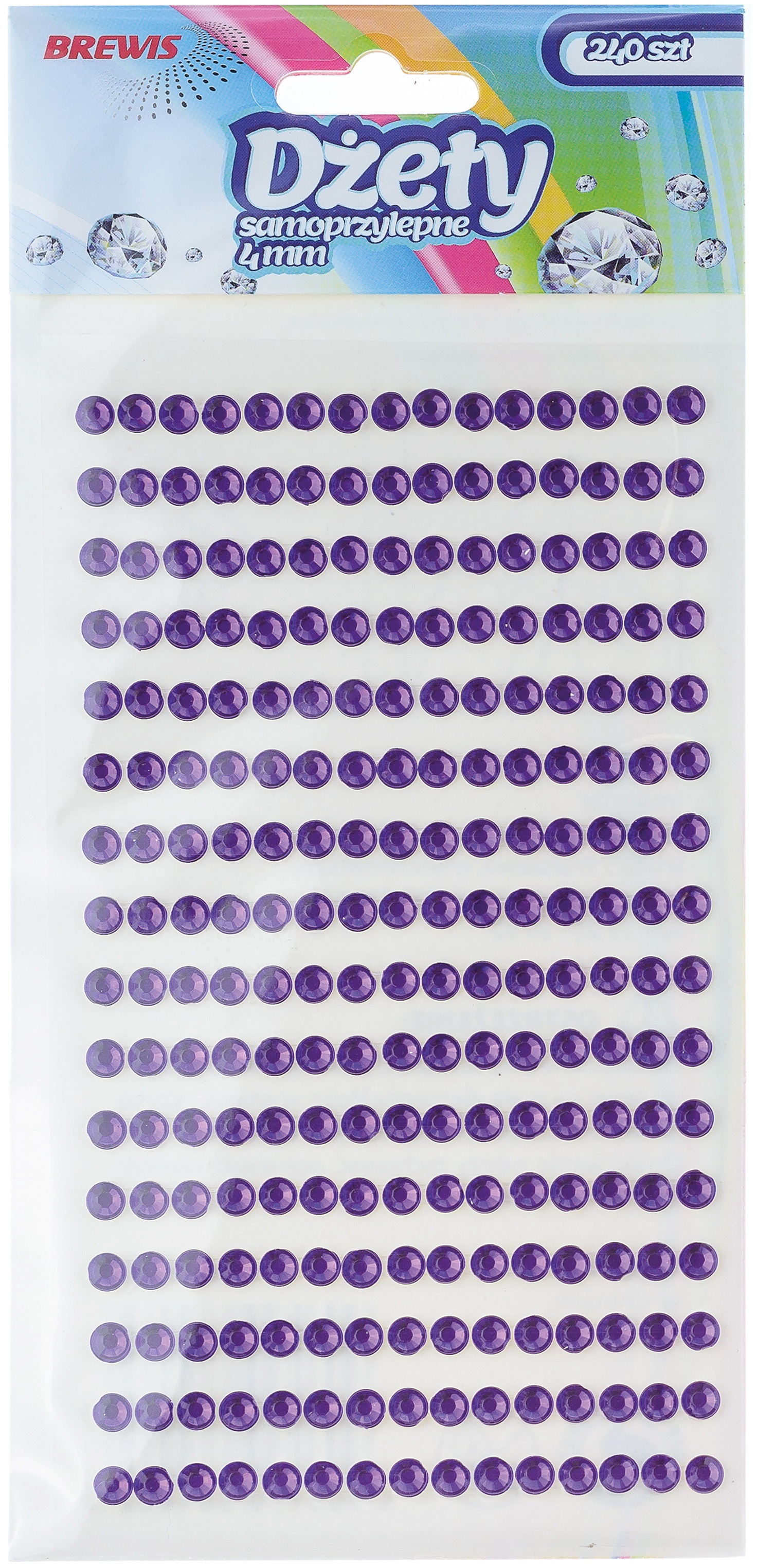 Dżety samoprzylepne 4 mm ds15 fioletowe | espryciarze.pl |Kup od ręki!