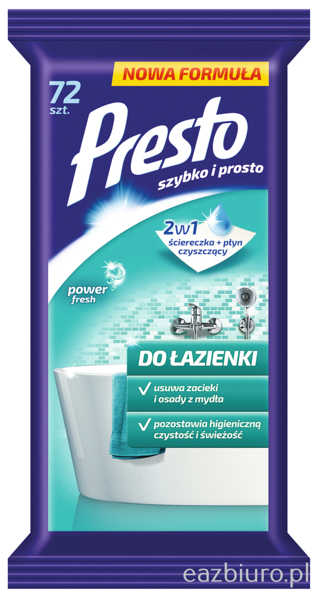 Ściereczki gospodarcze Presto do łazienek 72 sztuki białe | espryciarze.pl |Sprawdź ofertę!