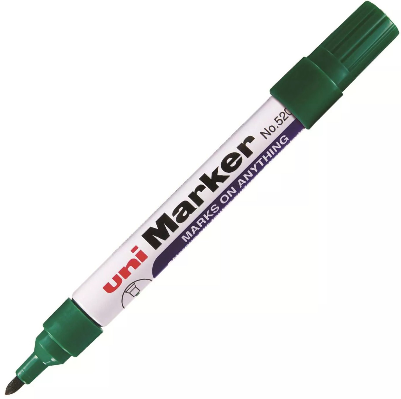Marker permanentny no 520f, okrągła końcówka, zielony, uni | espryciarze.pl |Kup od ręki!