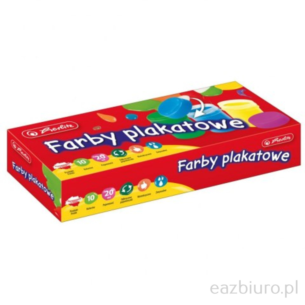 Farbki plakatowe 10 kolorów Herlitz | espryciarze.pl |Zamów natychmiast!