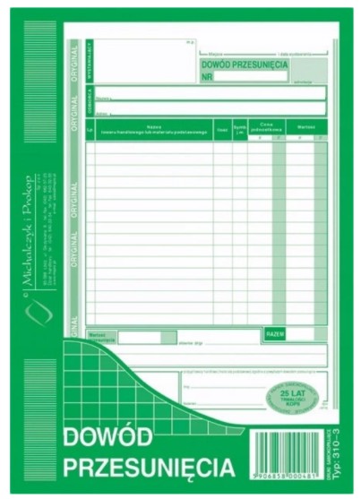 Druk dowód przesuniecia A5 M&P | espryciarze.pl |Kup taniej!