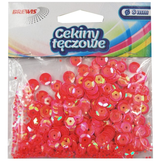 Cekiny tęczowe 8 mm 10 g t130 malinowe | espryciarze.pl |Kup od ręki!