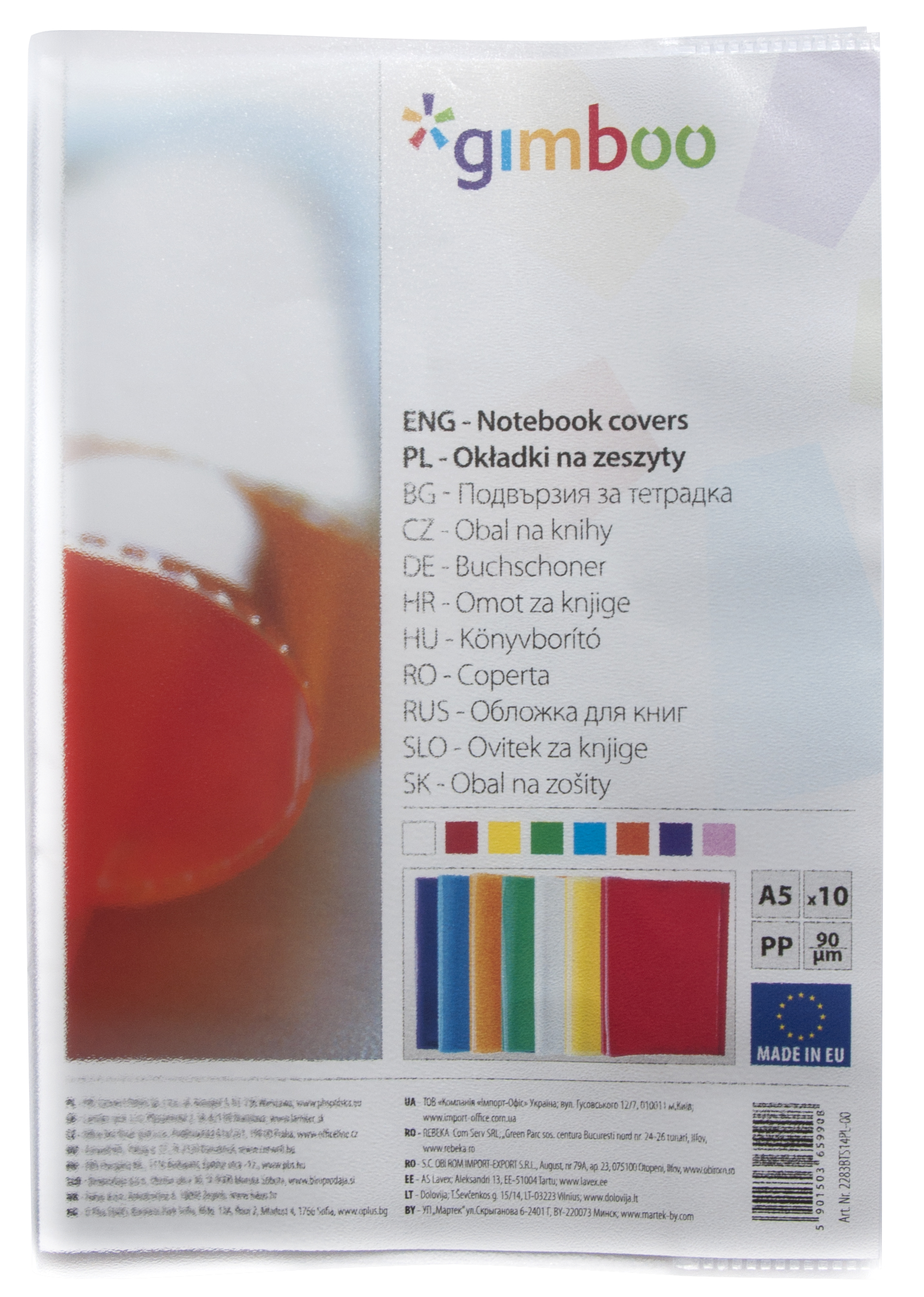 Okładka na zeszyt Gimboo, groszkowa, A5, 90mikr., transparentna | espryciarze.pl |Sprawdź ofertę!