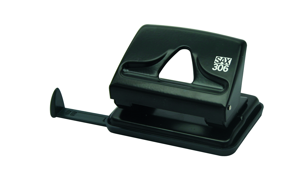 Dziurkacz Sax306, dziurkuje do 20 kartek, czarny | espryciarze.pl |Skorzystaj teraz!