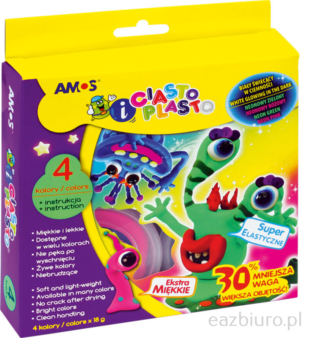 Ciasto Plasto Amos ic18p4s fluo - 4 kolory | espryciarze.pl |Zamów natychmiast!