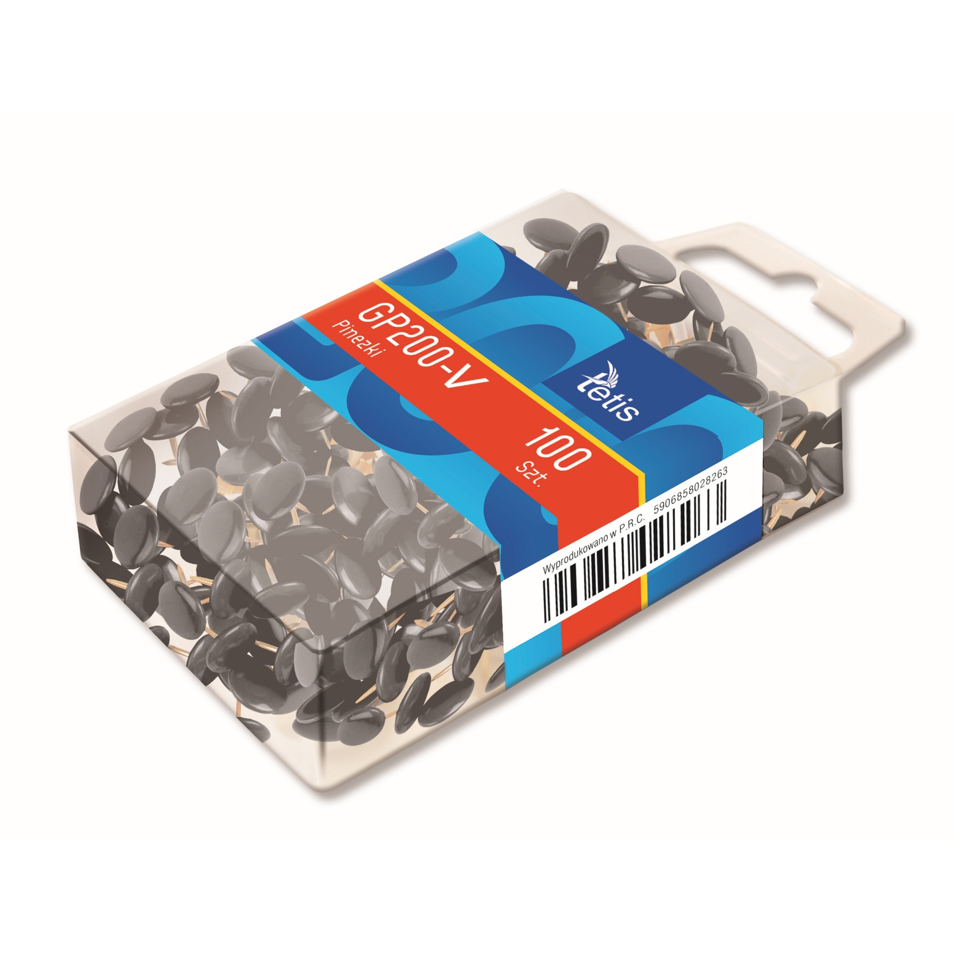 Pinezki Tetis zestaw 100 sztuk czarne | espryciarze.pl |Skorzystaj teraz!