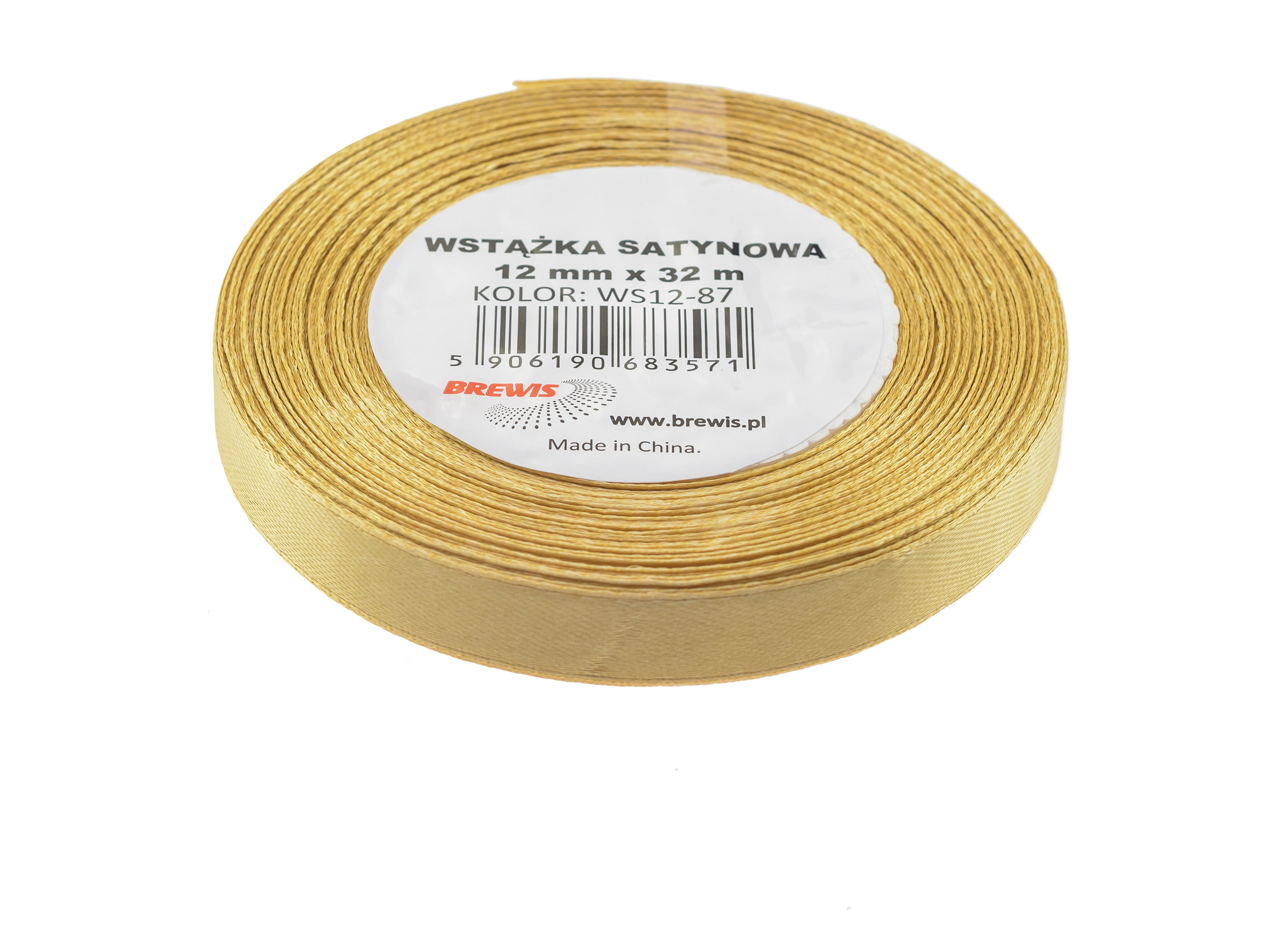 Wstążka Brewis satynowa 12 mm 32 m złoty | espryciarze.pl |Złap promocję!