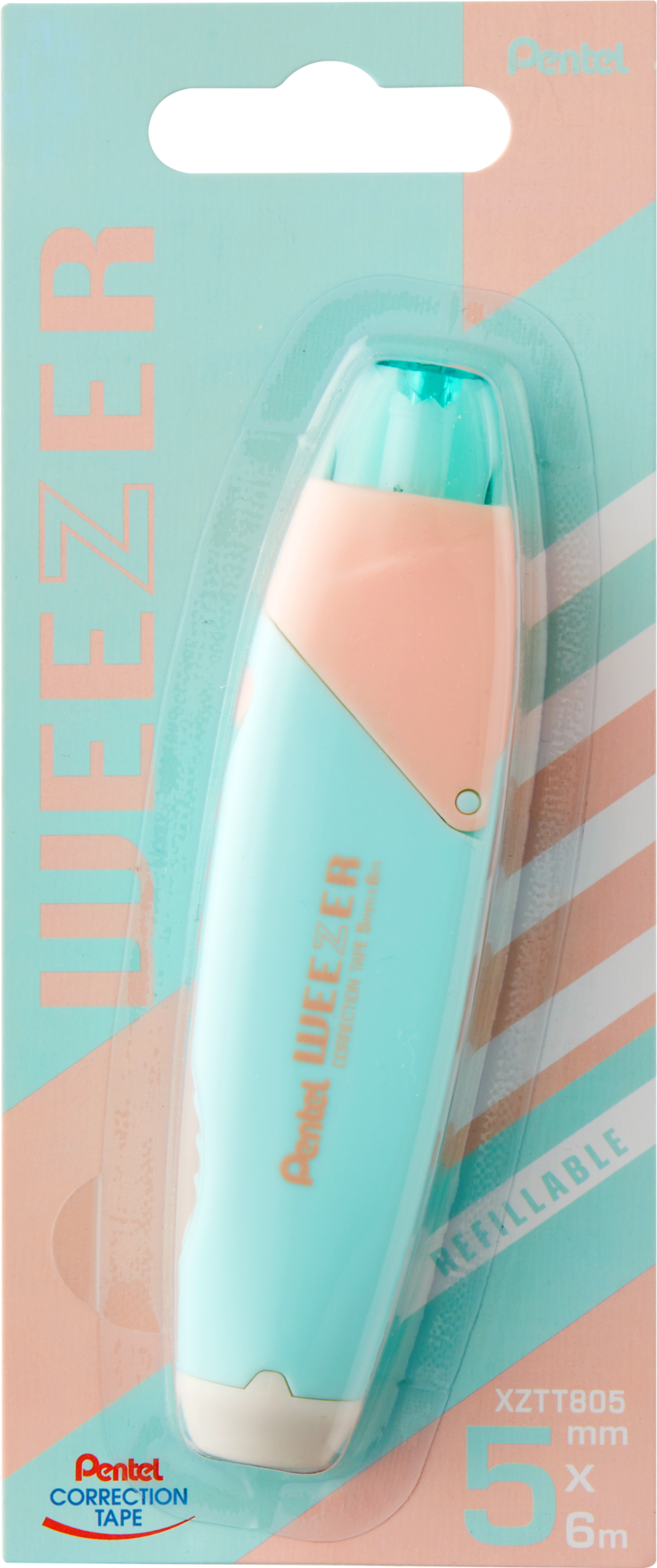 Korektor w taśmie Pentel ztt805 6 m z chowaną koncówką seledynowy | espryciarze.pl |Zamów dziś!