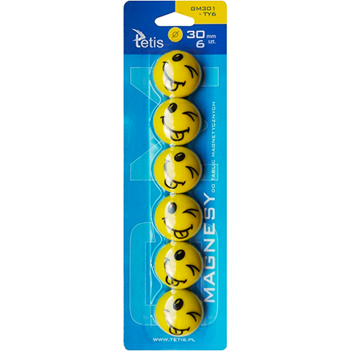 Magnesy Tetis z językiem żółte 30mm 6 sztuk | espryciarze.pl | Sięgnij po najlepsze