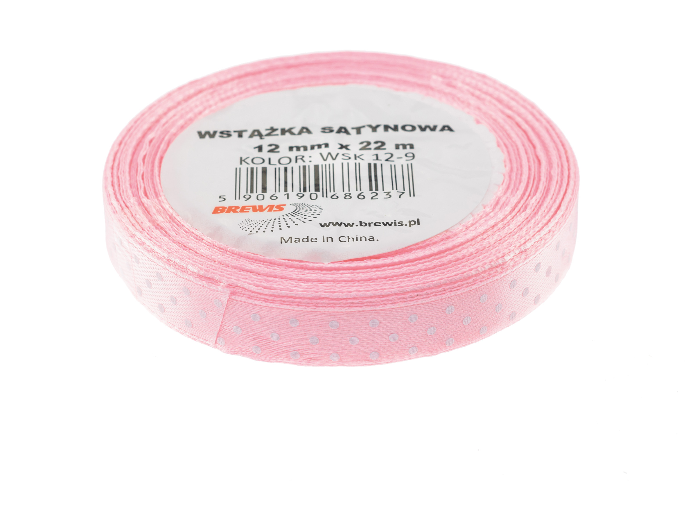 Wstążka Brewis kropki 12mm 22m różowa | espryciarze.pl | Odkryj bestseller
