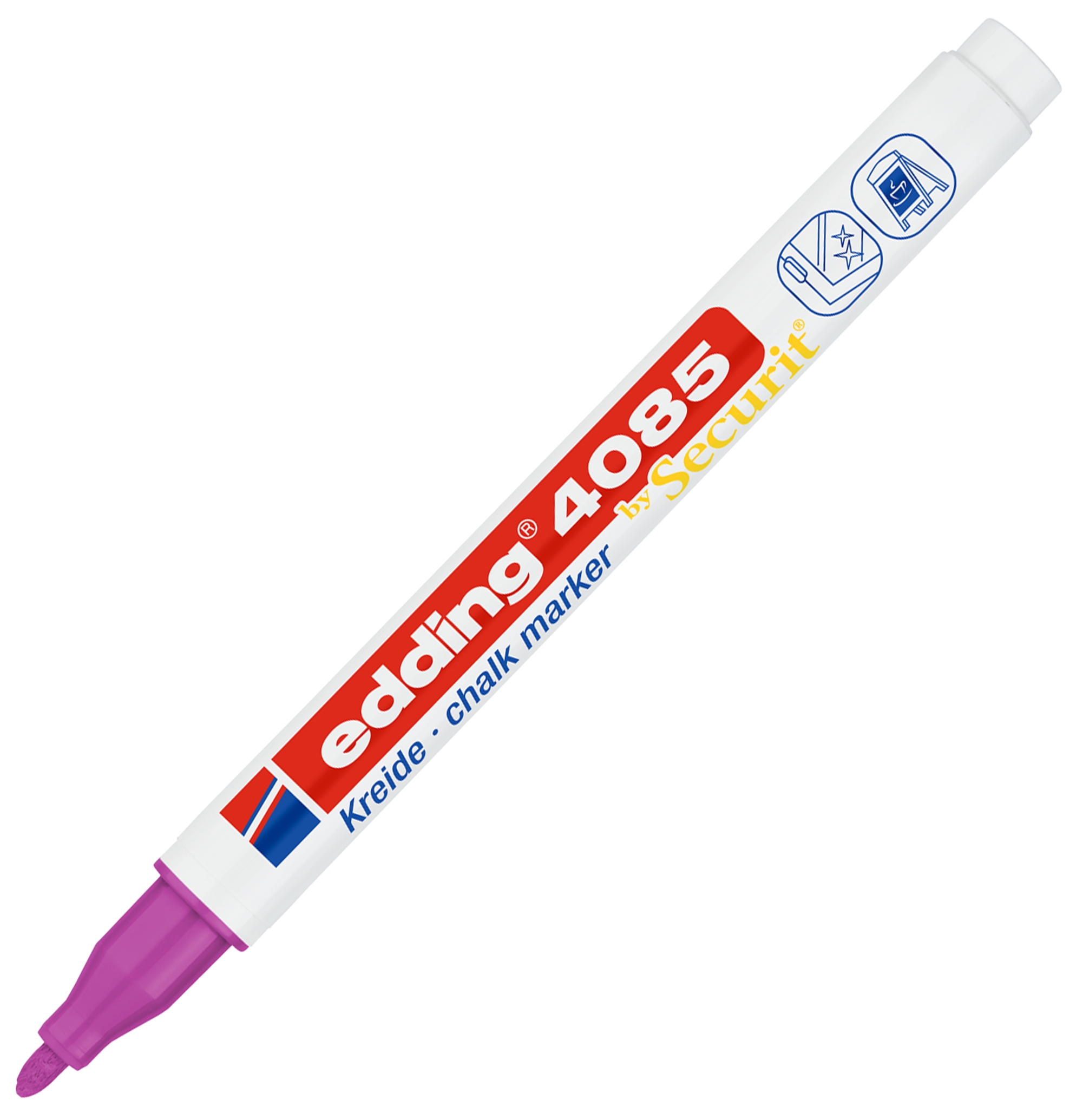 Marker Edding kredowy okrągła końcówka 1-2 mm malinowy | espryciarze.pl |Sprawdź ofertę!