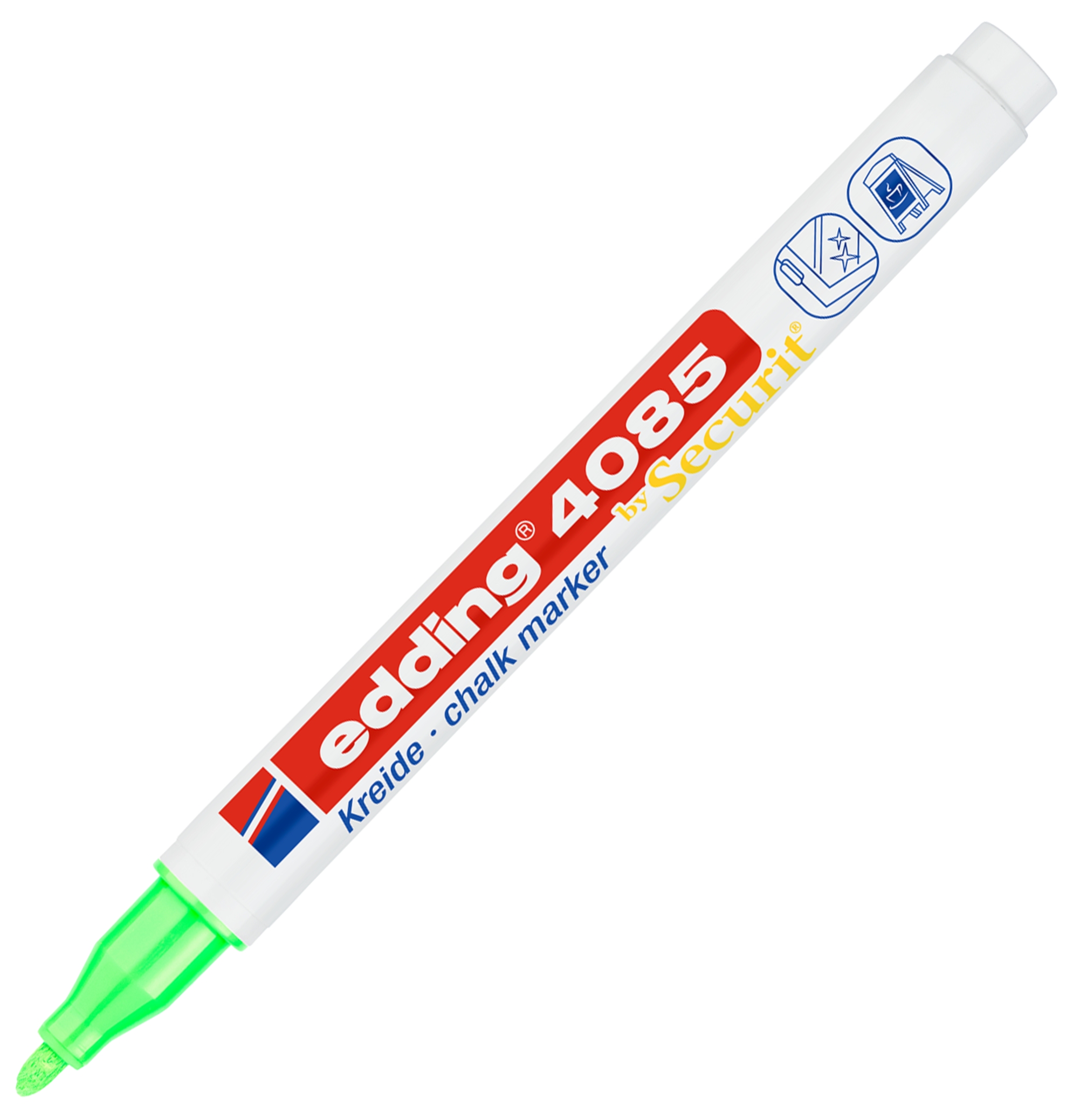 Marker Edding kredowy okrągła końcówka 1-2 mm zielony neonowy | espryciarze.pl |Kup taniej!