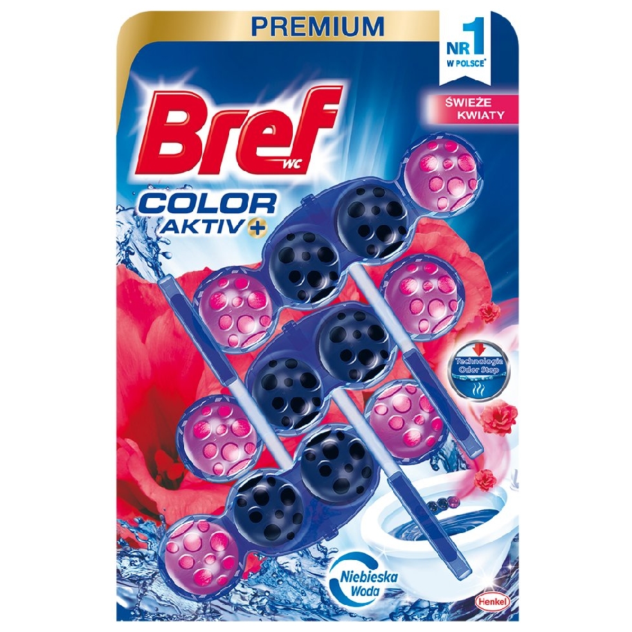 Bref colr aktiv zawieszka do wc 3x50 g świeże kwiaty | espryciarze.pl |Zamów dziś!