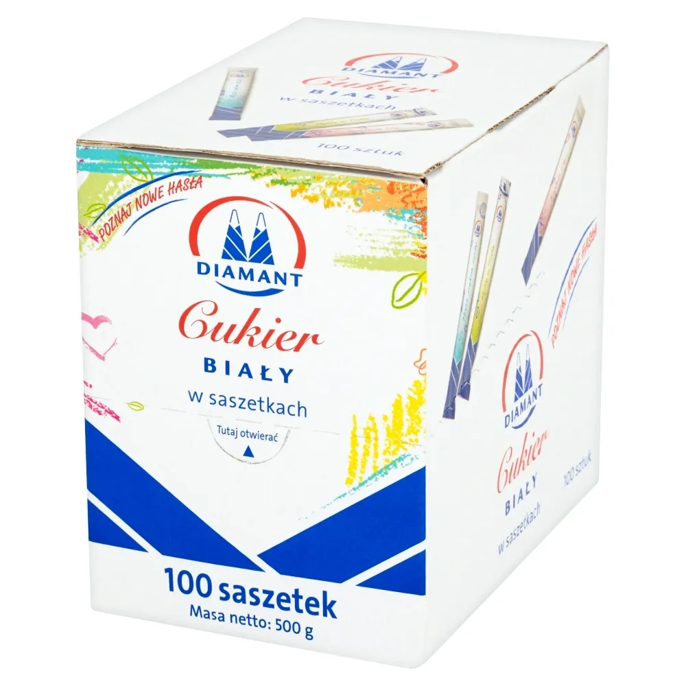Cukier biały w saszetkach, 100x5 g | espryciarze.pl |Zamów dziś!