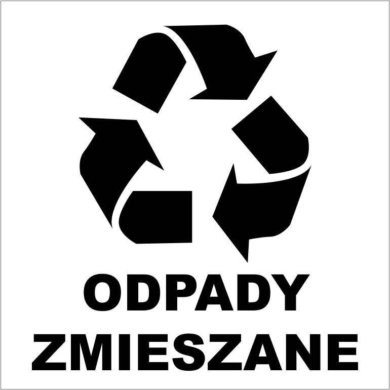 Naklejka 150x200 odpady zmieszane | espryciarze.pl |Zamów dziś!
