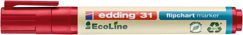 Marker do flipchartów e-31 Edding ecoline, 1,5-3 mm, czerwony | espryciarze.pl |Zamów natychmiast!