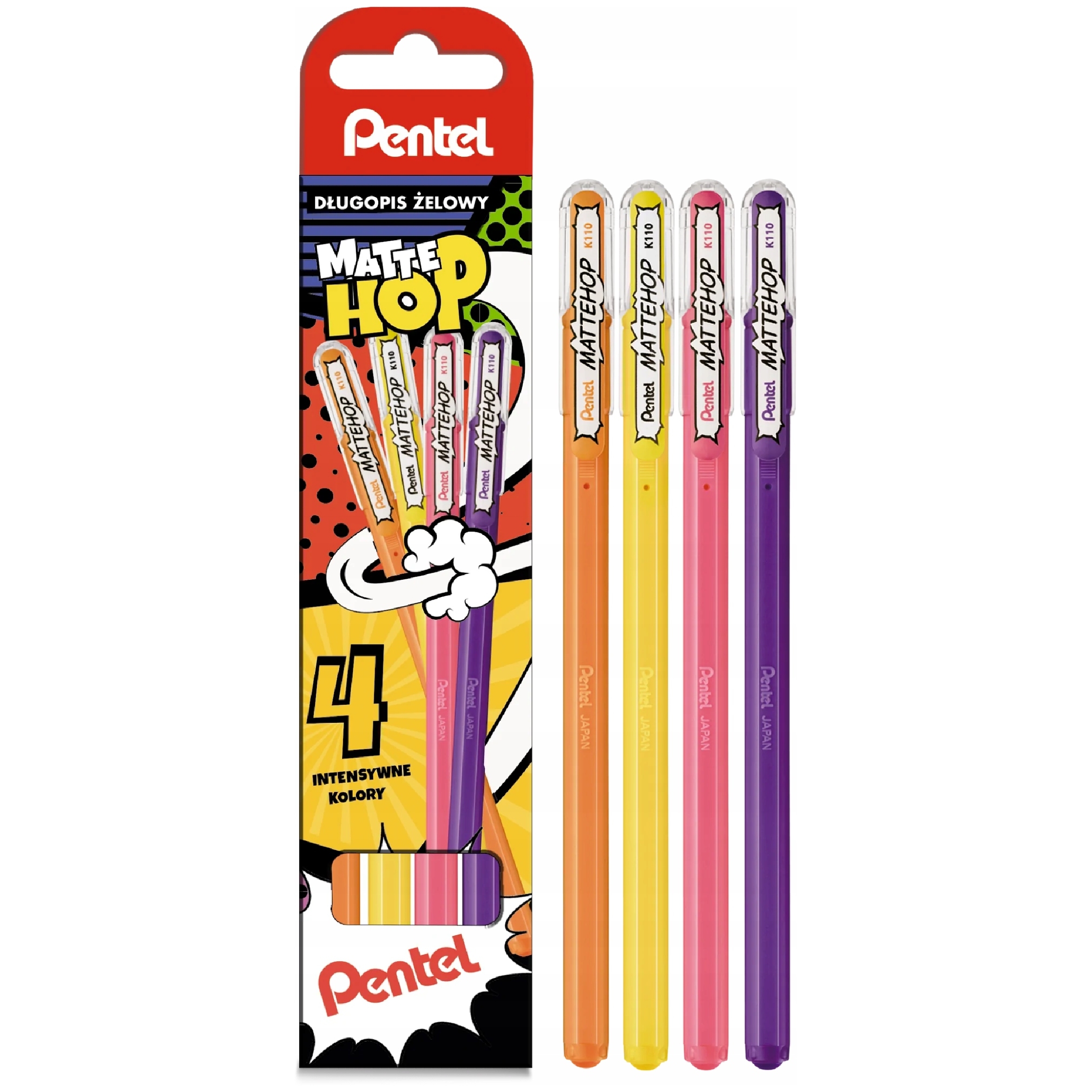 Długopis żelowy mattehop 1 mm zestaw Pentel 8 sztuk. | espryciarze.pl |Kup od ręki!