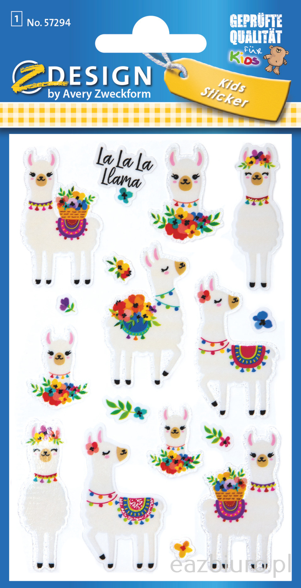 Brokatowe naklejki - alpaki avery z-design | espryciarze.pl |Nie zwlekaj!