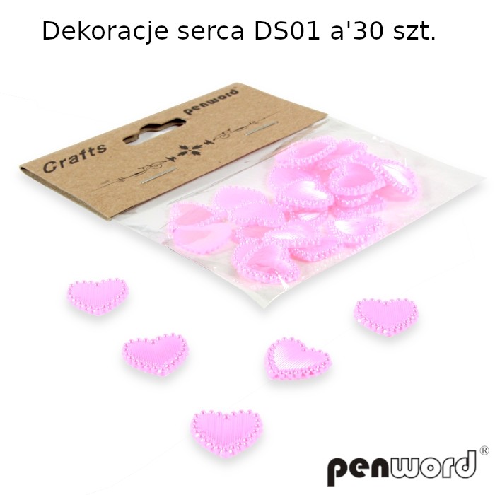 Dekoracjyjne naklejki dżety serca różowe zestaw 30 sztuk Penword | espryciarze.pl |Skorzystaj teraz!