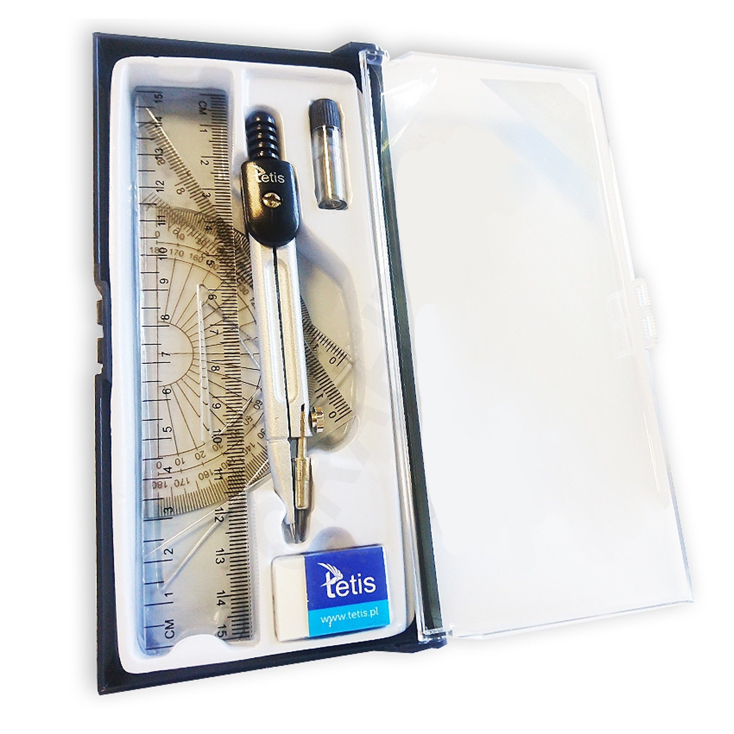 Zestaw geometryczny gc001 cyrkiel + przybory Tetis | espryciarze.pl |Zamów online!