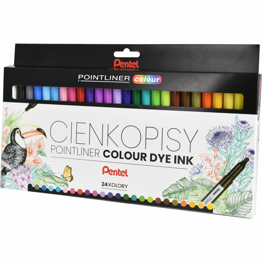 Zestaw cienkopisów Pointliner colour Pentel 24 kolory | espryciarze.pl |Kup teraz!