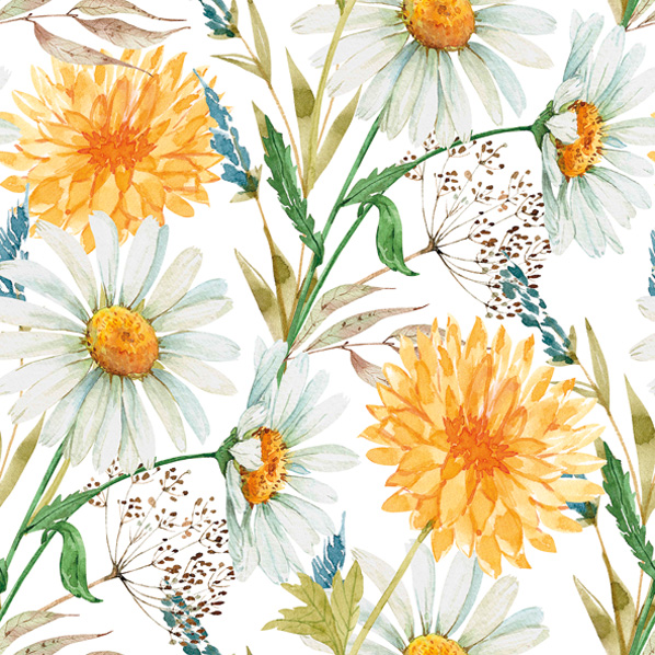 Serwetki Papierowe Marigolds and Wildflowers 33 x 33 cm Daisy Lunch napkins | espryciarze.pl |Działaj teraz!