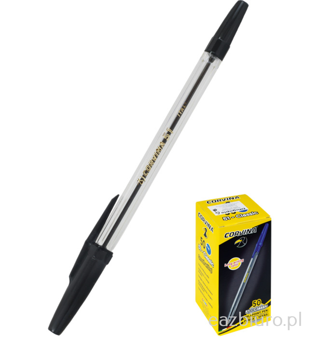 Długopis corvina czarny do biura | espryciarze.pl |Kup w super cenie!