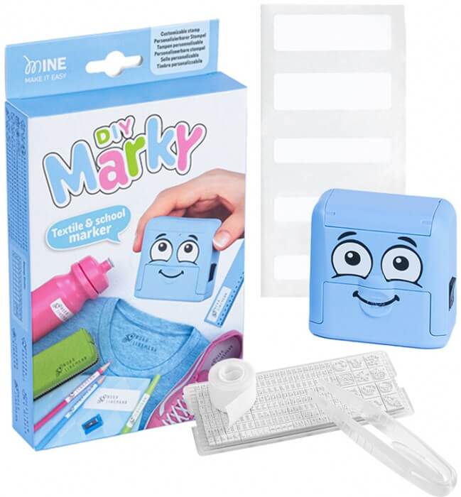 Drukarenka pieczątka do znakowania odzieży obudowa niebieska Diy Marky | espryciarze.pl |Nie zwlekaj!