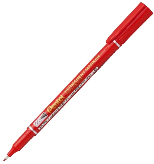 Marker wodoodporny Pentel NF450 czerwony | espryciarze.pl |Kliknij i kup!