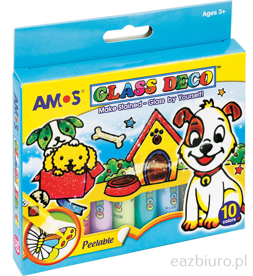 Farby witrażowe Amos gd10p10 - 10,5 ml x 10 kolorów | espryciarze.pl |Kup w super cenie!