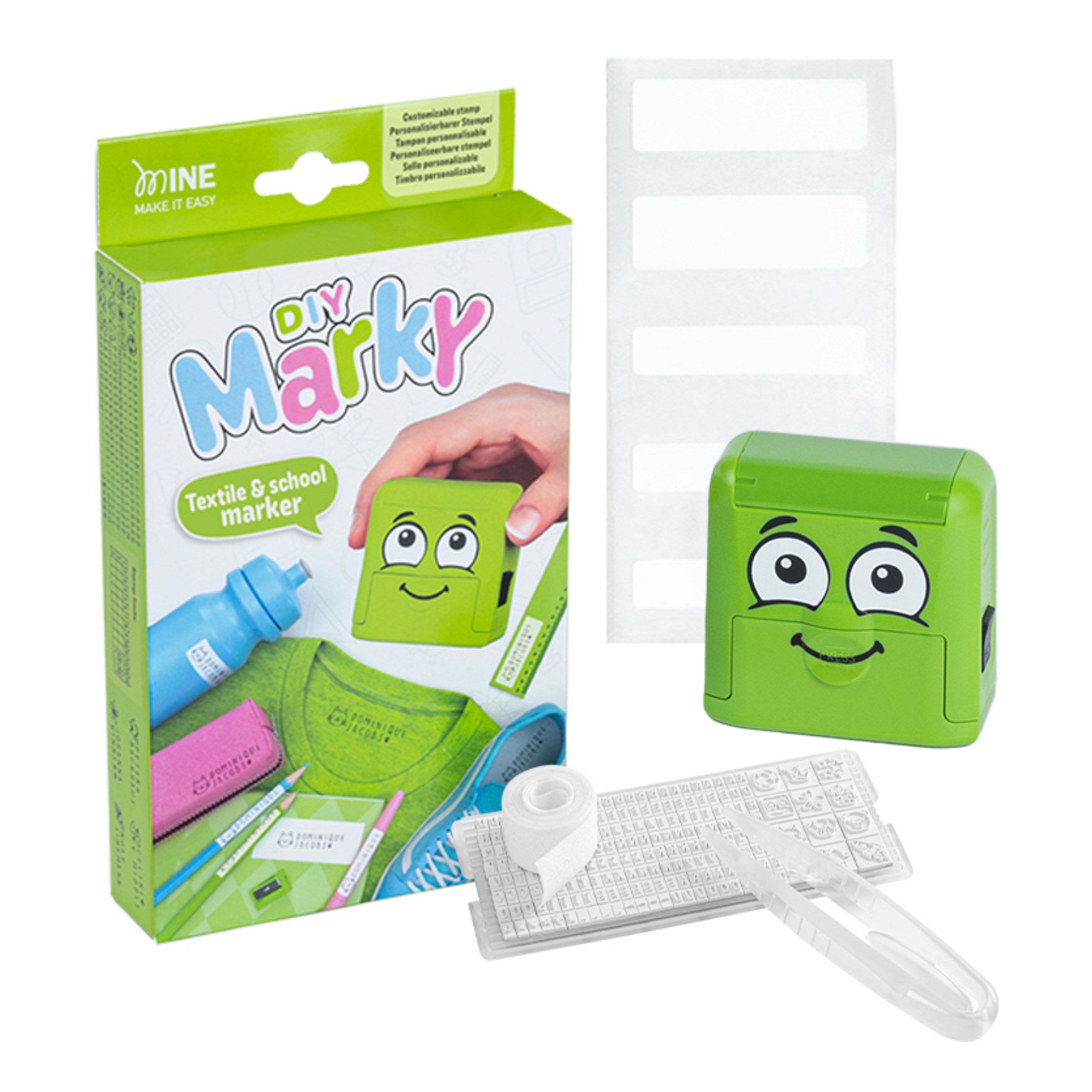 Drukarenka pieczątka do znakowania odzieży obudowa zielona Diy Marky | espryciarze.pl |Weź najlepszą cenę!