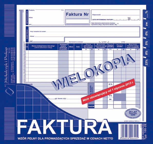 Druk faktura vat 2/3 A4 wielokopia | espryciarze.pl |Kup taniej!