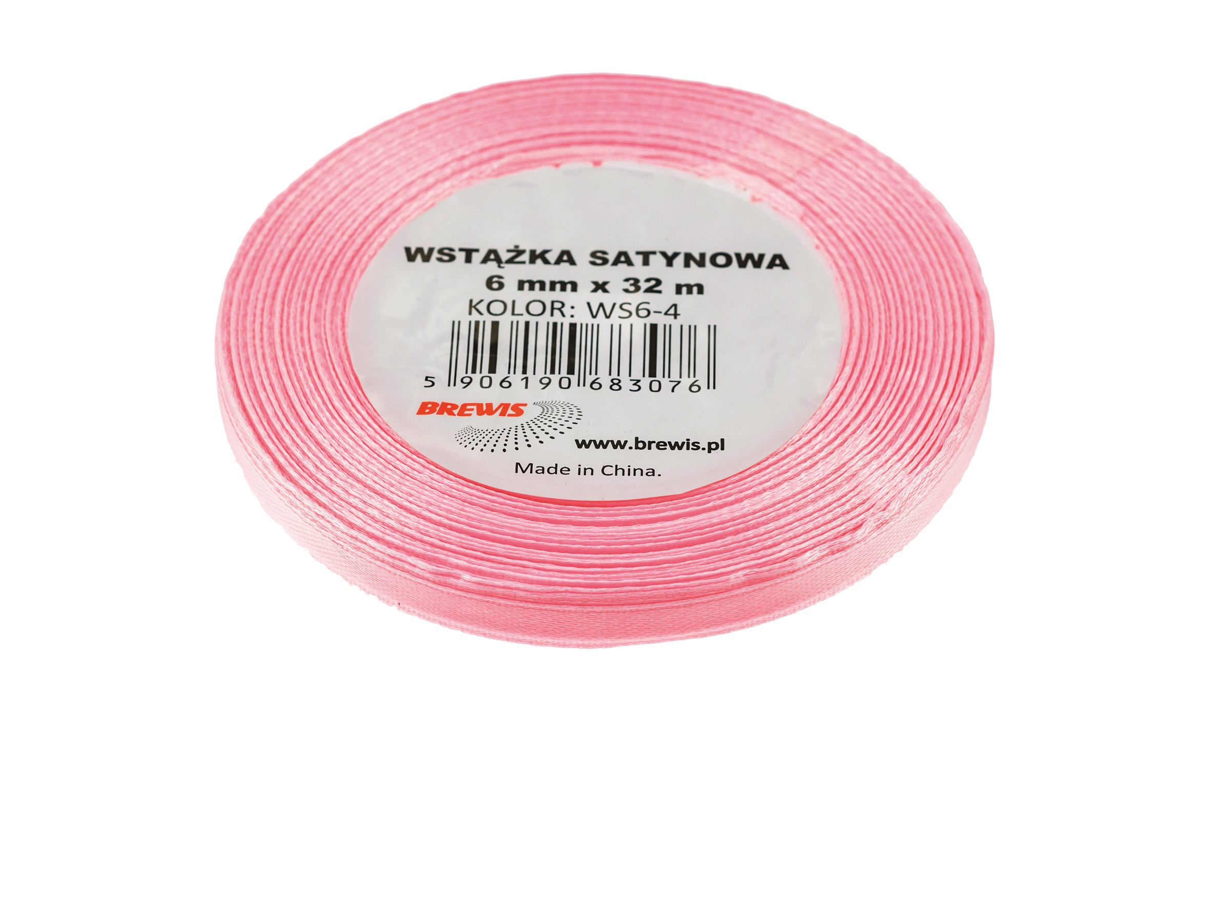 Wstążka satynowa Brewis 6 mm 32 m jasny różowy | espryciarze.pl |Kliknij i kup!