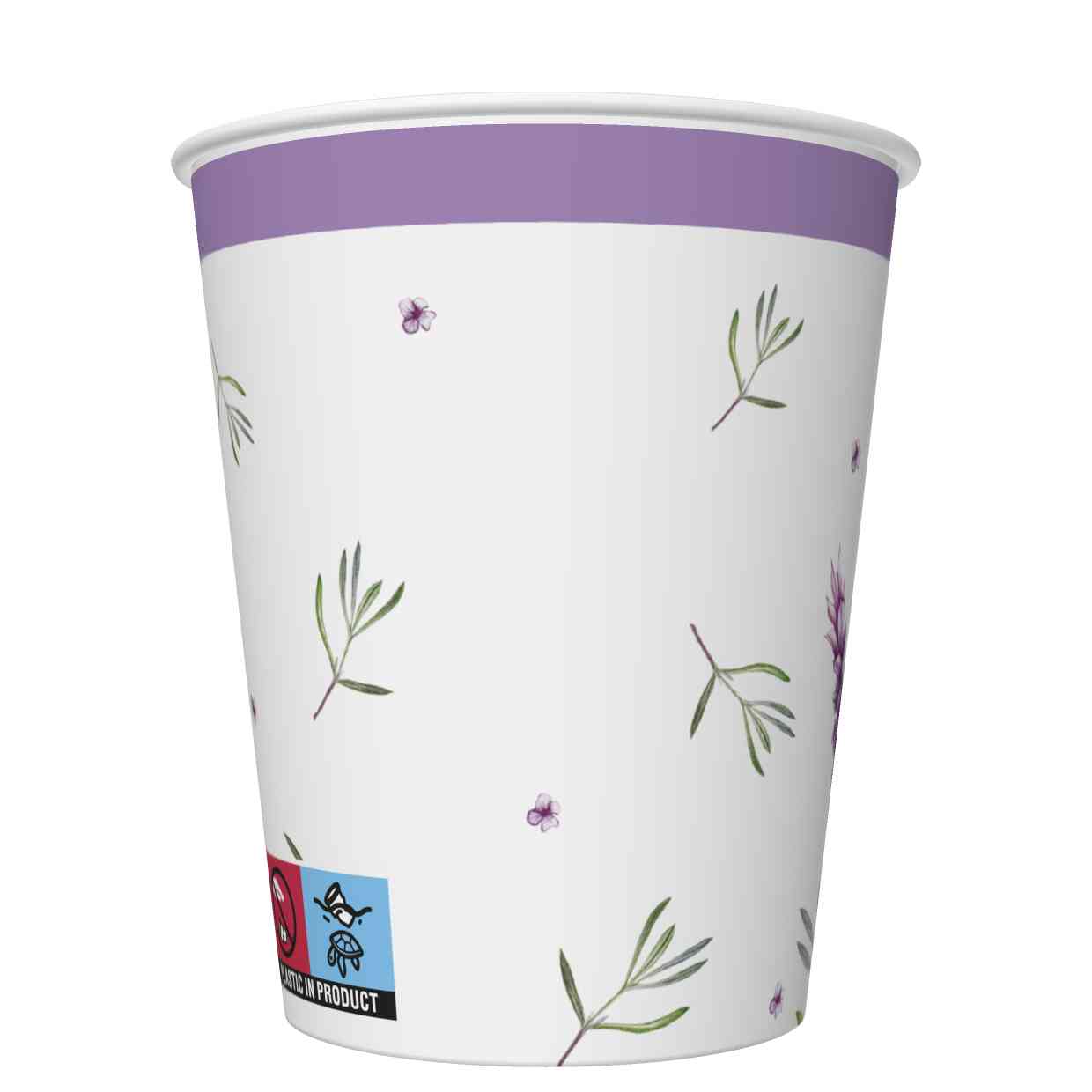 Kubki papierowe SUP Lavender Twigs zestaw 8 sztuk. - 250 ml O 8 x 9,1 230 [g/m2] | espryciarze.pl |Sprawdź ofertę!
