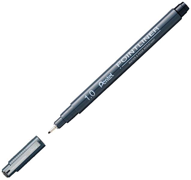 Cienkopis kalibrowany Pentel pointliner 1,0 mm czarny | espryciarze.pl |Złap promocję!