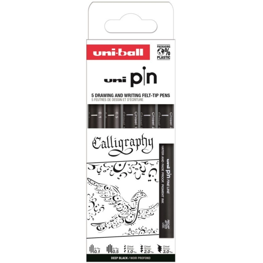 Zestaw cinkopisów kreslarskich Pin 200 Uni 5 sztuk Calligraphy | espryciarze.pl |Kliknij i kup!