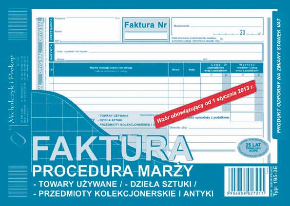 Druk faktura A5 pr Ocedura marży towary używane | espryciarze.pl |Kup w super cenie!