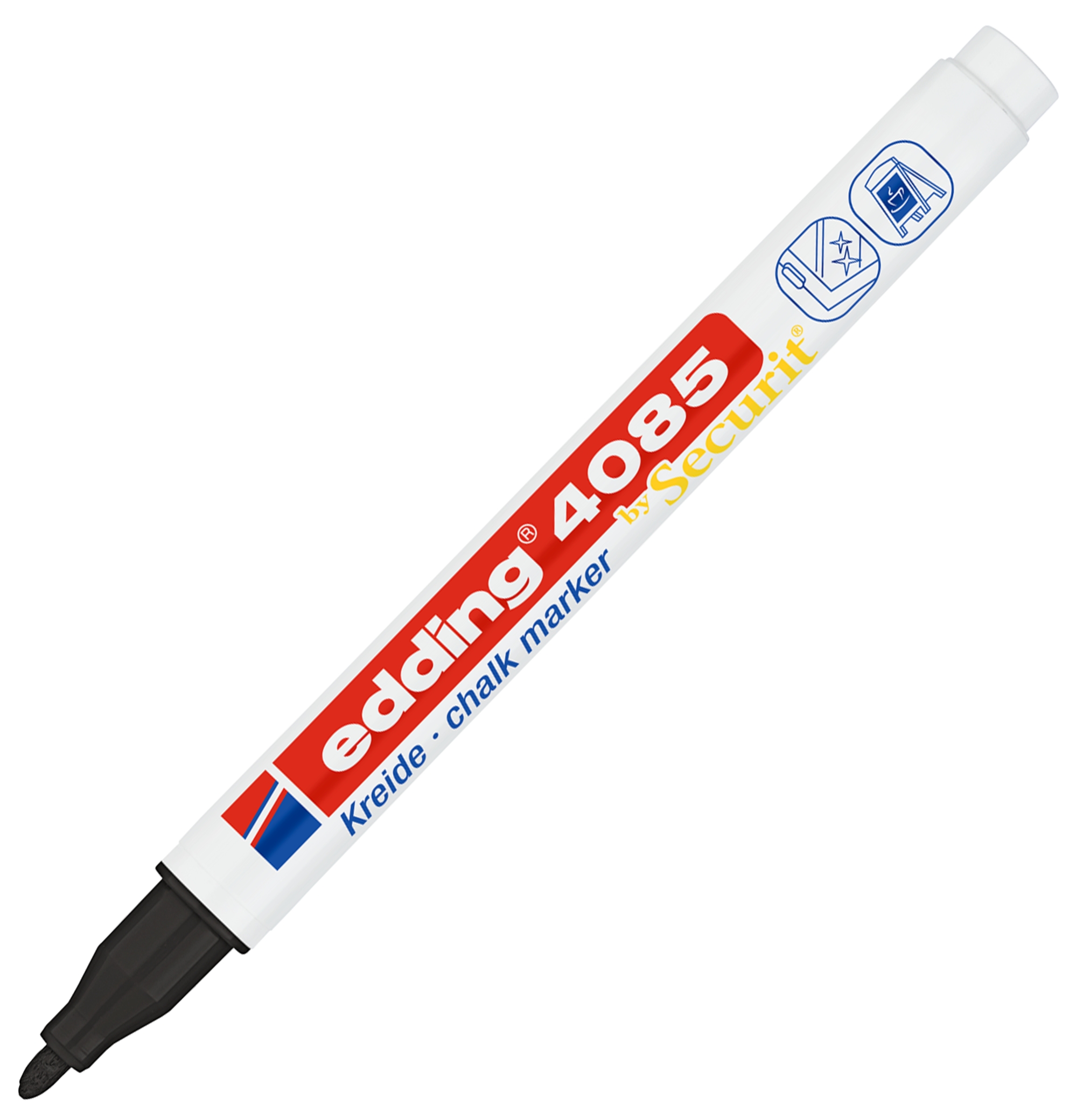 Marker kredowy Edding okrągła końcówka 1-2 mm czarny | espryciarze.pl |Kup taniej!