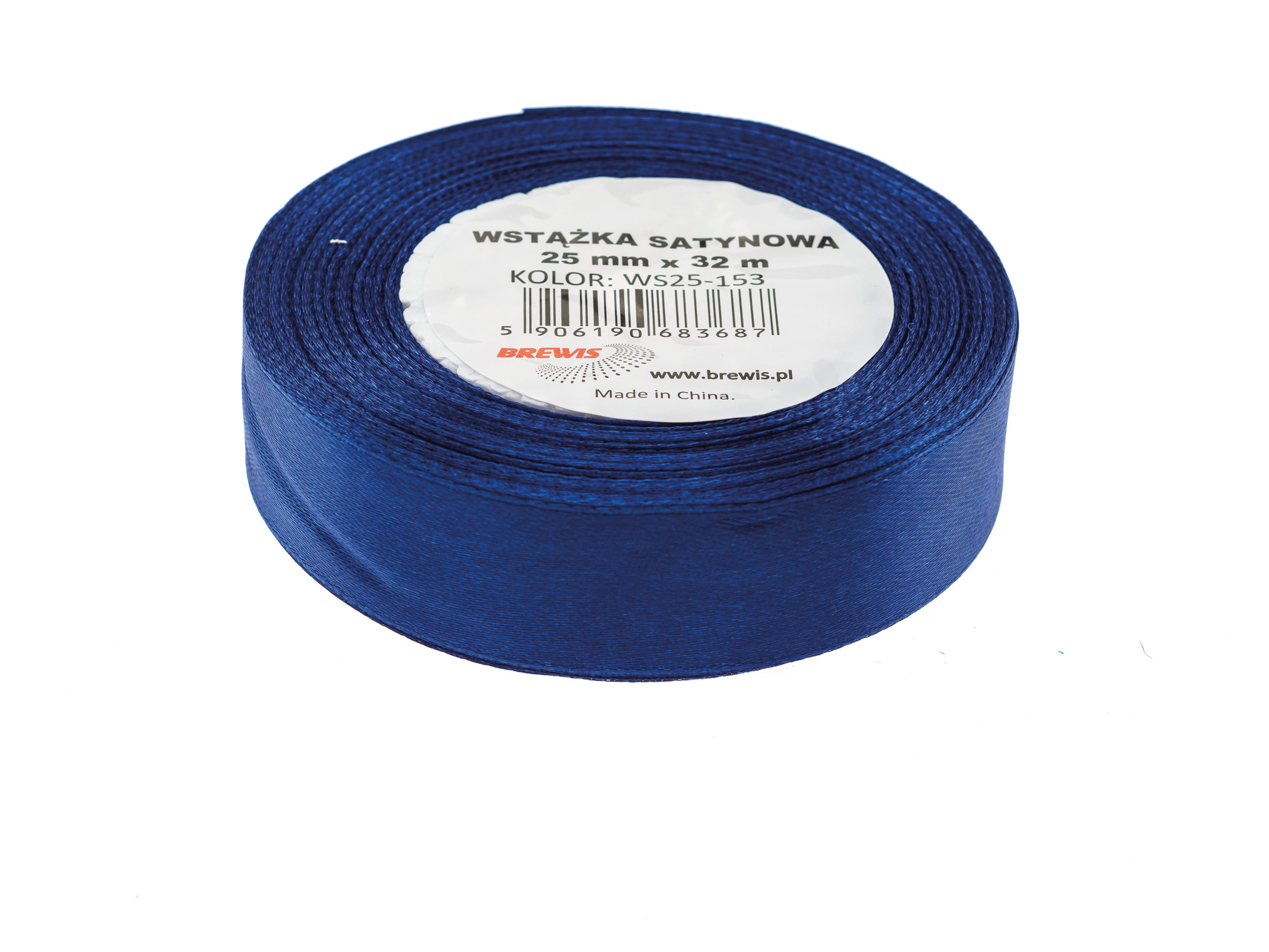 Wstążka Brewis satynowa 25 mm 32 m granatowy | espryciarze.pl |Działaj teraz!