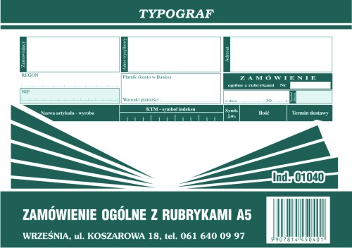 Druk zamówienie A5 Typograf do biura | espryciarze.pl |Zamów online!