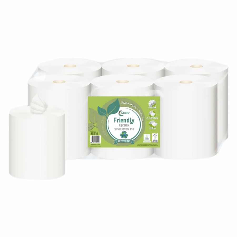 Luna ręcznik systemowy Friendly 150 2-warstwowy 6 rolek | espryciarze.pl |Skorzystaj teraz!