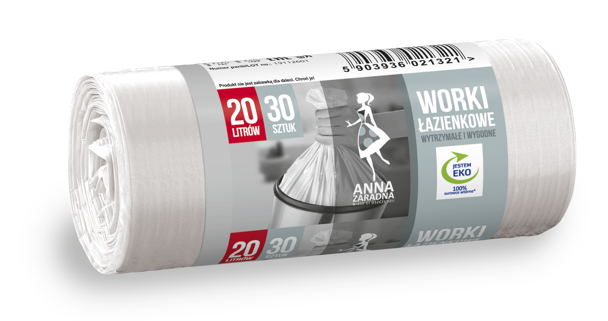 Worki na śmieci 20 l zestaw 30 sztuk łazienkowe białe | espryciarze.pl |Kup teraz!