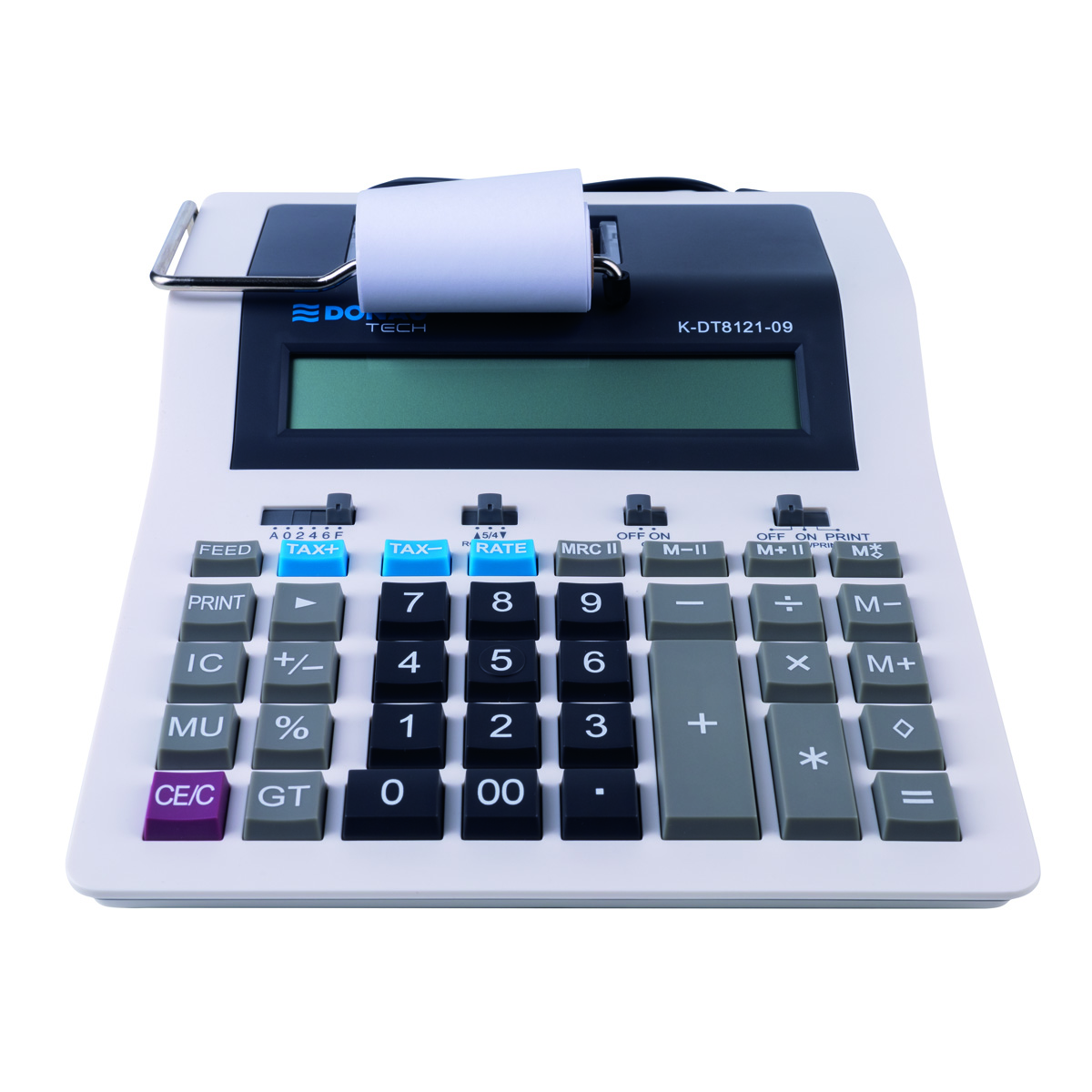 Kalkulator drukujący Donau Tech 12-cyfrowy wyświetlacz 267x202x77 mm biały | espryciarze.pl |Zgarnij ofertę!